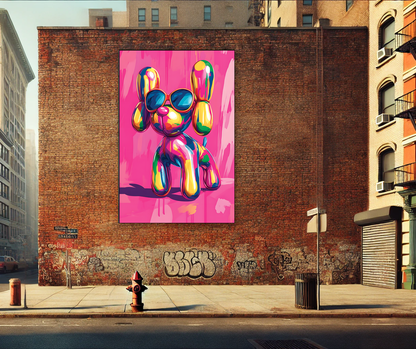 Tableau Pop Art "Puppy Drip" (format rectangulaire)