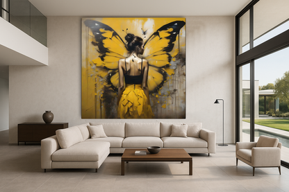 Tableau Abstract Art "Butterfly Soul" (format carré)
