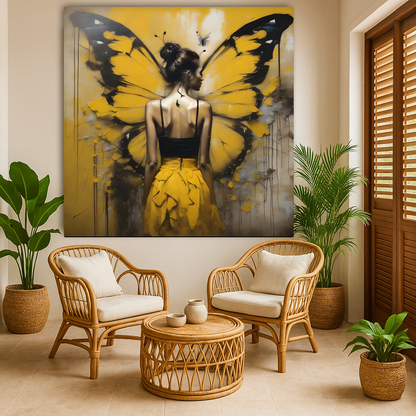 Tableau Abstract Art "Butterfly Soul" (format carré)