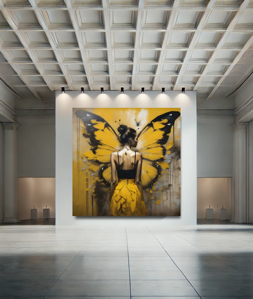 Tableau Abstract Art "Butterfly Soul" (format carré)