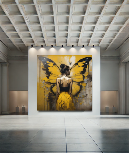 Tableau Abstract Art "Butterfly Soul" (format carré)