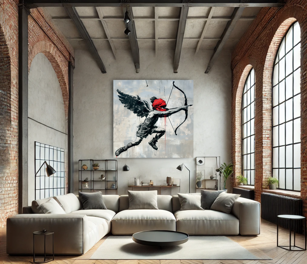 Tableau Street Art 🔥 Série Limitée 🔥 Rebel Cupid (format carré)