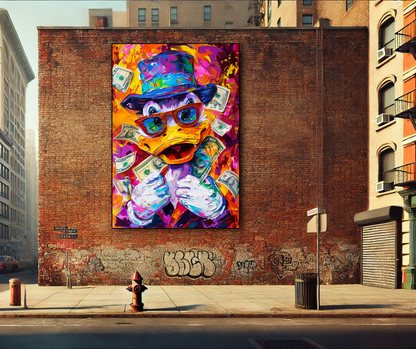 Tableau Street Art 🔥 Série Limitée 🔥 Money Mood (format rectangulaire)