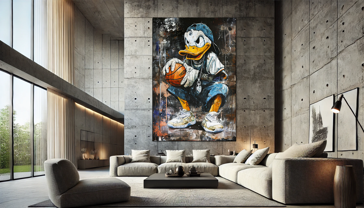 Tableau Street Art 🔥 Série Limitée 🔥 Donald playground attitude (format rectangulaire)