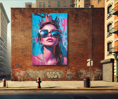 Tableau Pop Art "Urban Queen" (format rectangulaire)