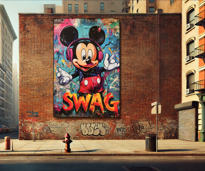 Tableau Street Art 🔥 Série Limitée 🔥 Swag Legend (format rectangulaire)