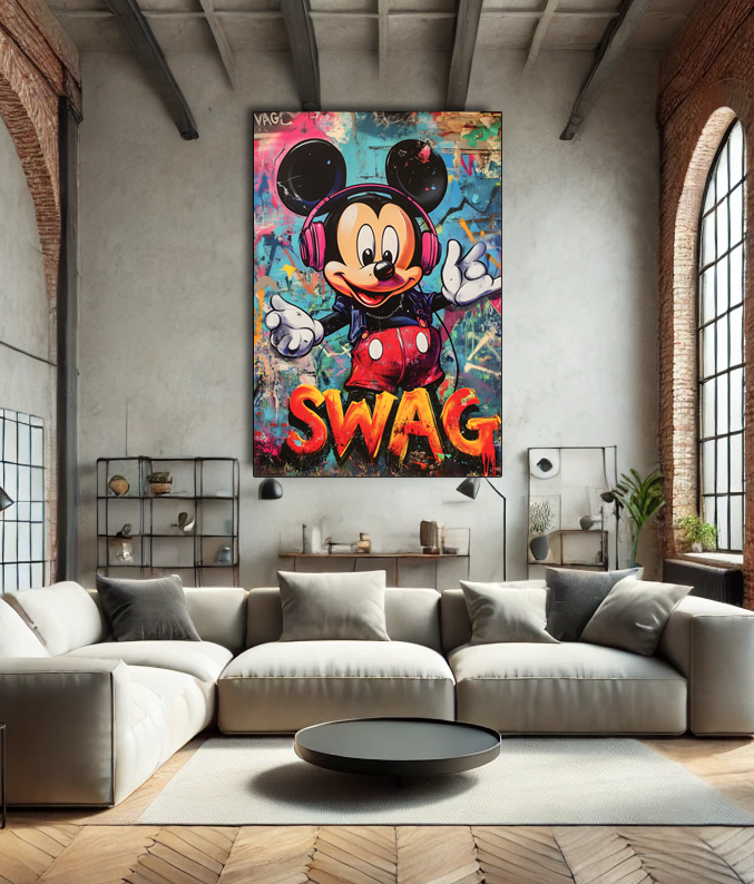 Tableau Street Art 🔥 Série Limitée 🔥 Swag Legend (format rectangulaire)