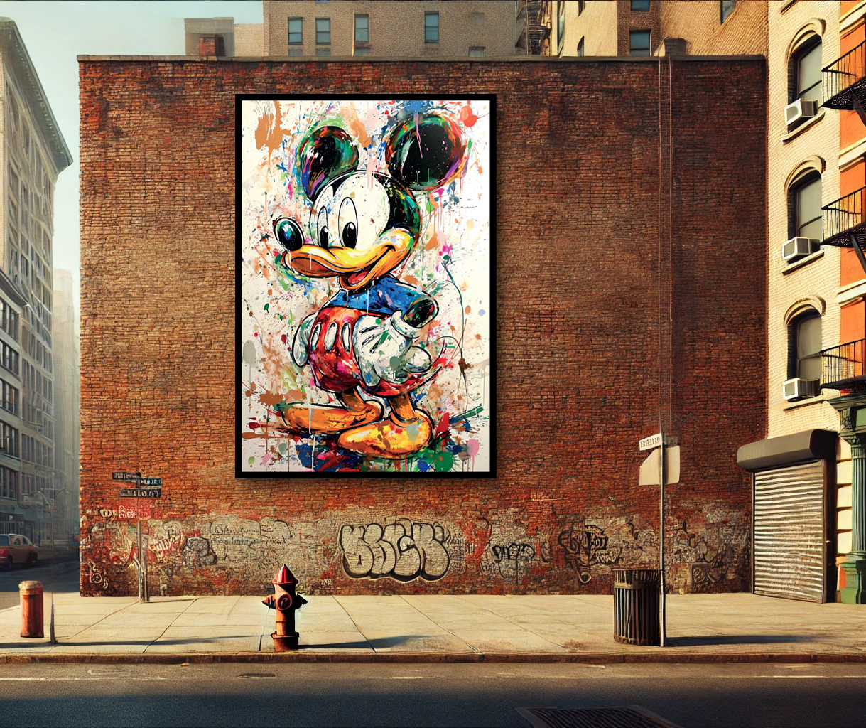 Tableau Street Art 🔥 Série Limitée 🔥 Dockey Splash (format rectangulaire)