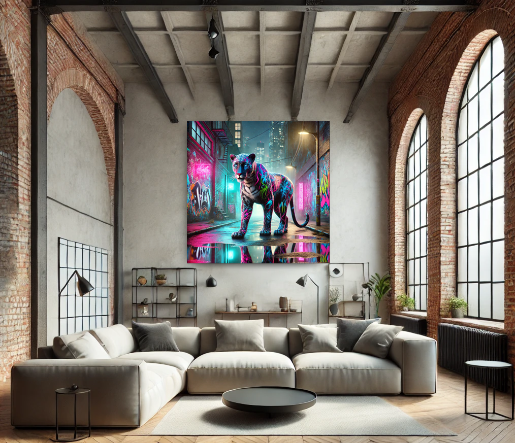 Tableau Street Art 🔥 Série Limitée 🔥 Night Prowler (format carré)
