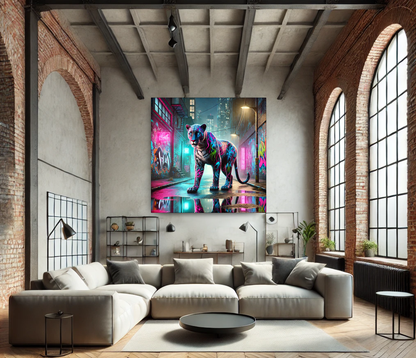 Tableau Street Art 🔥 Série Limitée 🔥 Night Prowler (format carré)