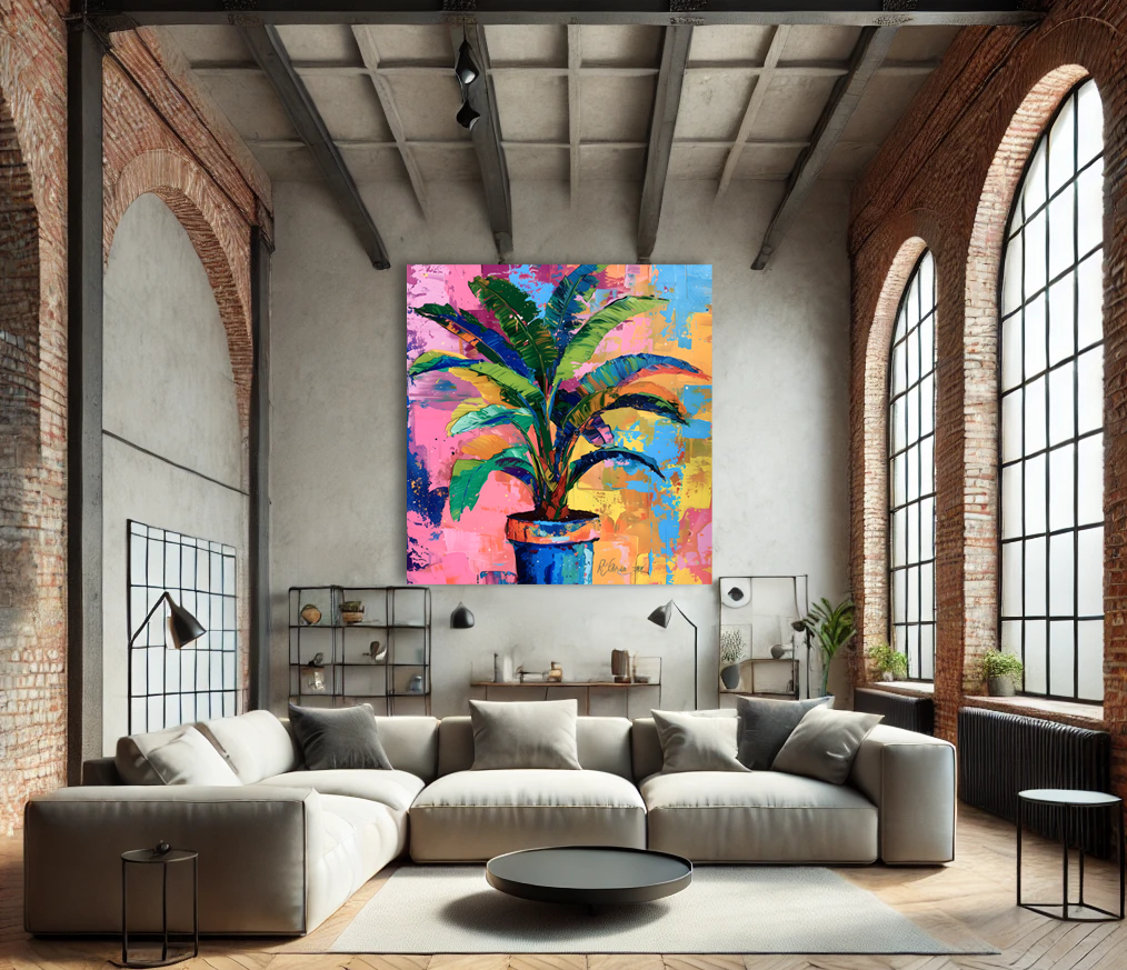 Tableau Pop Art "Jungle Pop" (format carré)