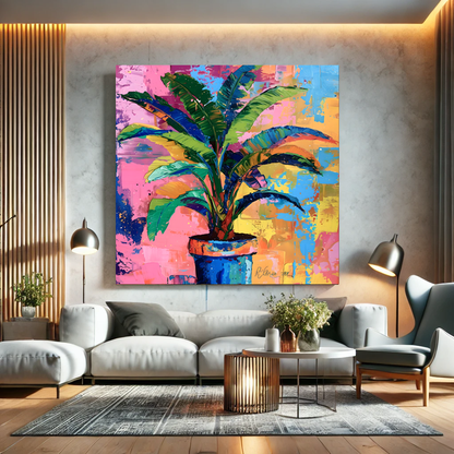 Tableau Pop Art "Jungle Pop" (format carré)