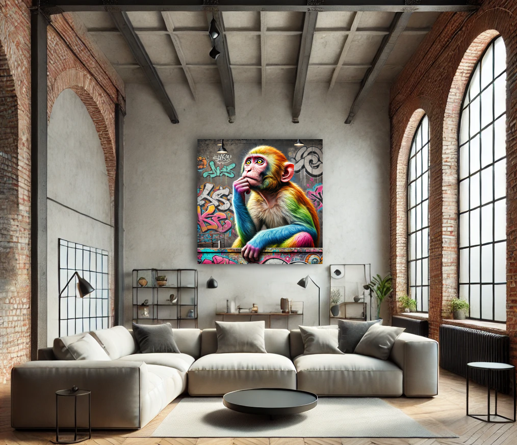 Tableau Street Art 🔥 Série Limitée 🔥 "Think Different" (format carré)
