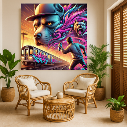 Tableau Street Art 🔥 Série Limitée 🔥 Subway Kings (format carré)