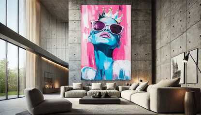 Tableau Pop Art "Queen Energy" (format rectangulaire)