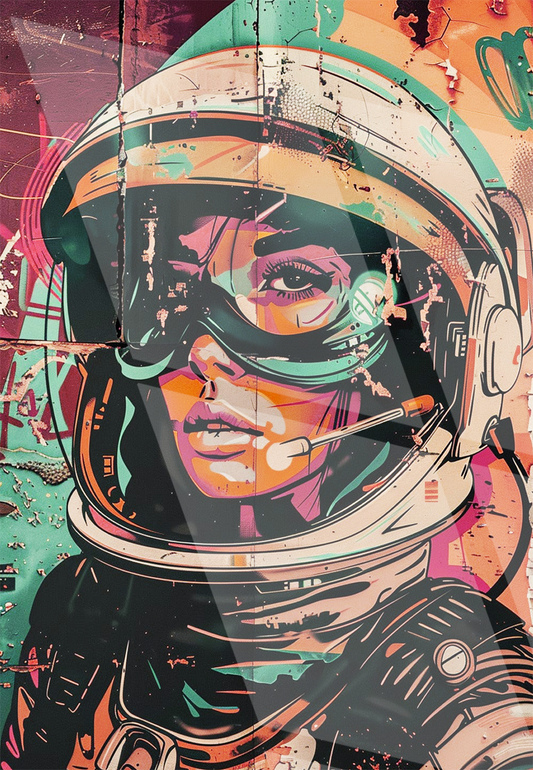 Tableau Pop Art "Astro Explorer" (format rectangulaire)