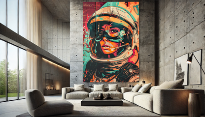 Tableau Pop Art "Astro Explorer" (format rectangulaire)
