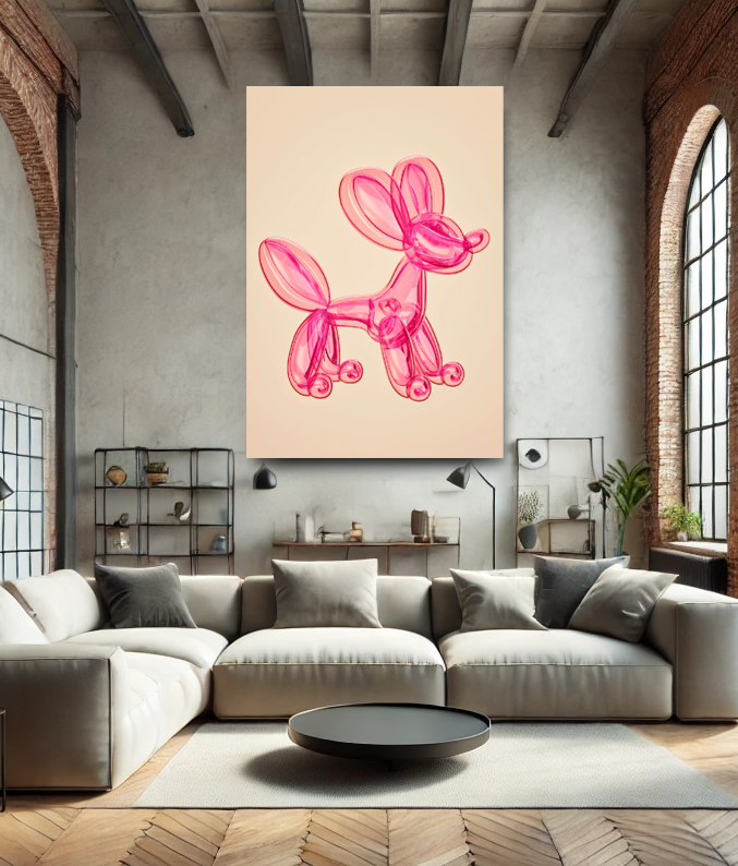 Tableau Pop Art "Balloon Pop" (format rectangulaire)