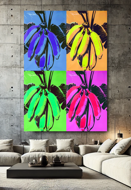 Tableau Pop Art 🔥 Série Limitée 🔥 Banana Pop (format rectangulaire)