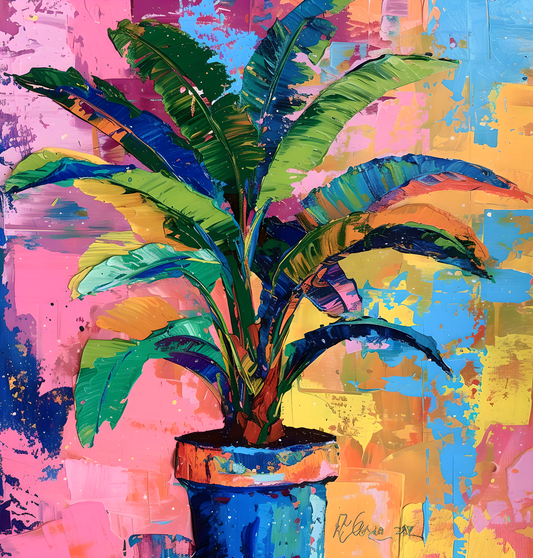 Tableau Pop Art "Jungle Pop" (format carré)