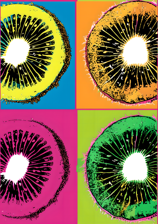Tableau Pop Art 🔥 Série Limitée 🔥 Kiwi Pop (format rectangulaire)