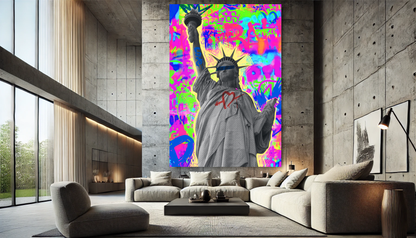 Tableau Pop Art 🔥 Série Limitée 🔥 Liberty Pop (format rectangulaire)