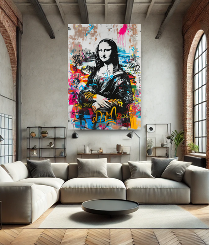 Tableau Pop Art 🔥 Série Limitée 🔥 Mona Lisa Pop Icône (format rectangulaire)