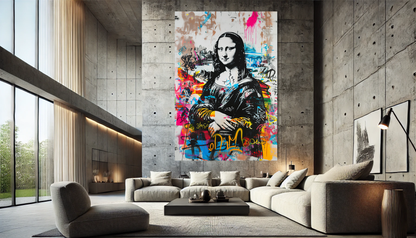 Tableau Pop Art 🔥 Série Limitée 🔥 Mona Lisa Pop Icône (format rectangulaire)