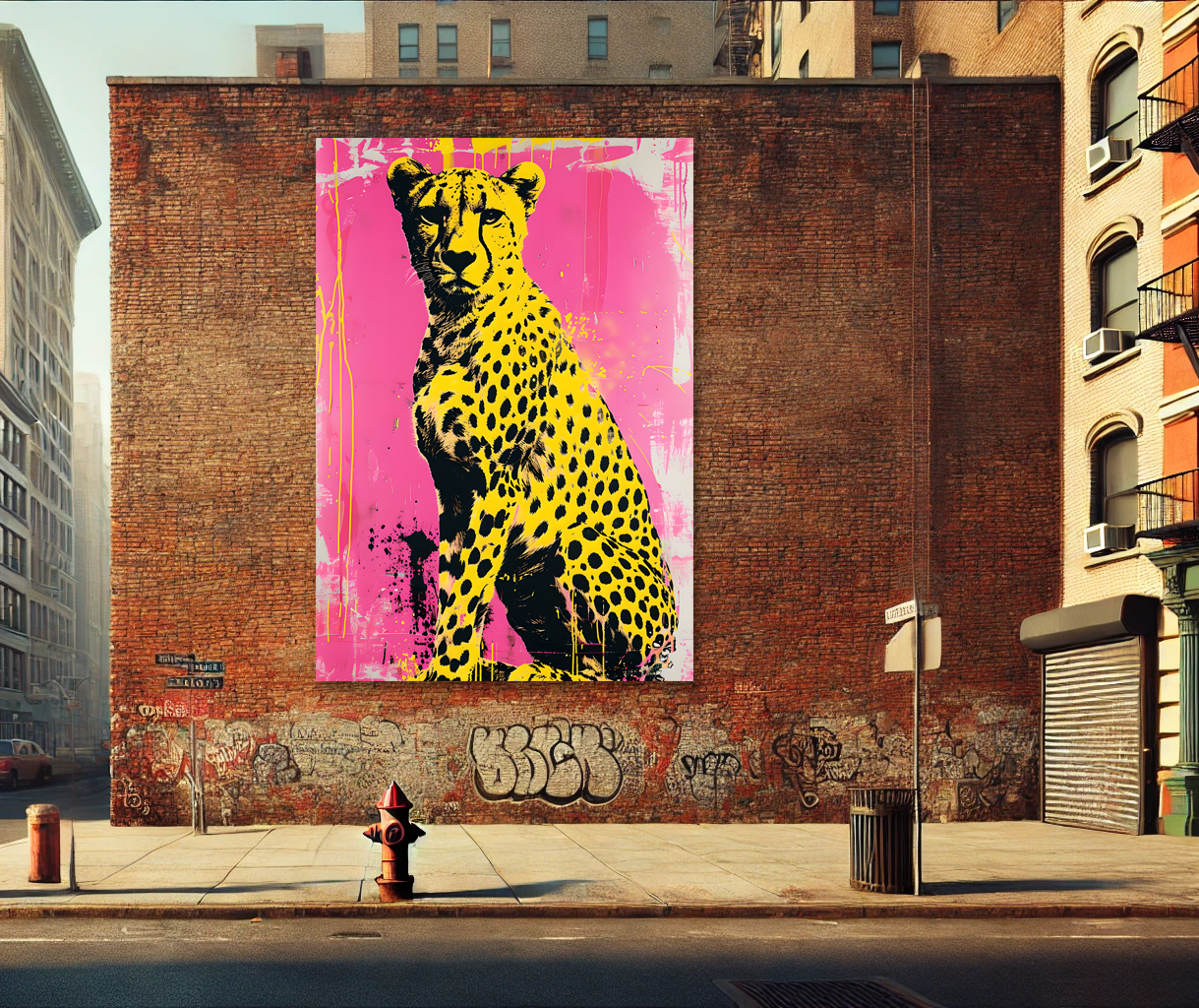 Tableau Pop Art "Wild Power" (format rectangulaire)