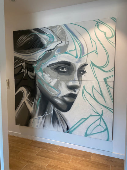 Éveil Graphique 200x200 cm (Quadriptique)