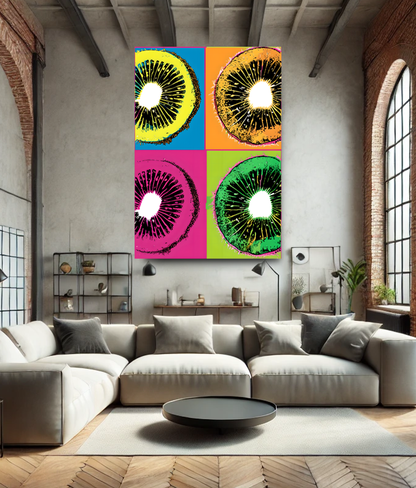 Tableau Pop Art 🔥 Série Limitée 🔥 Kiwi Pop (format rectangulaire)
