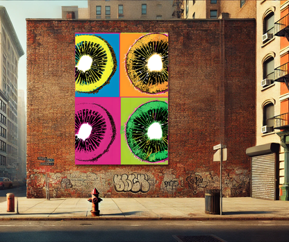 Tableau Pop Art 🔥 Série Limitée 🔥 Kiwi Pop (format rectangulaire)