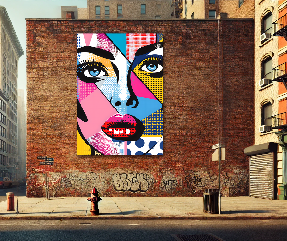 Tableau Pop Art "Pop Diva" (format rectangulaire)