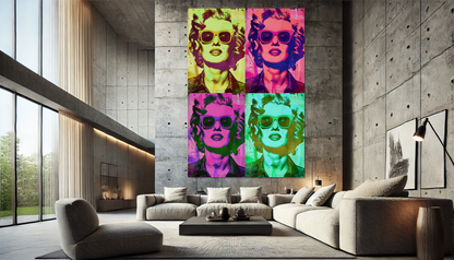 Tableau Pop Art "Marylin Pop Icône" (format rectangulaire)