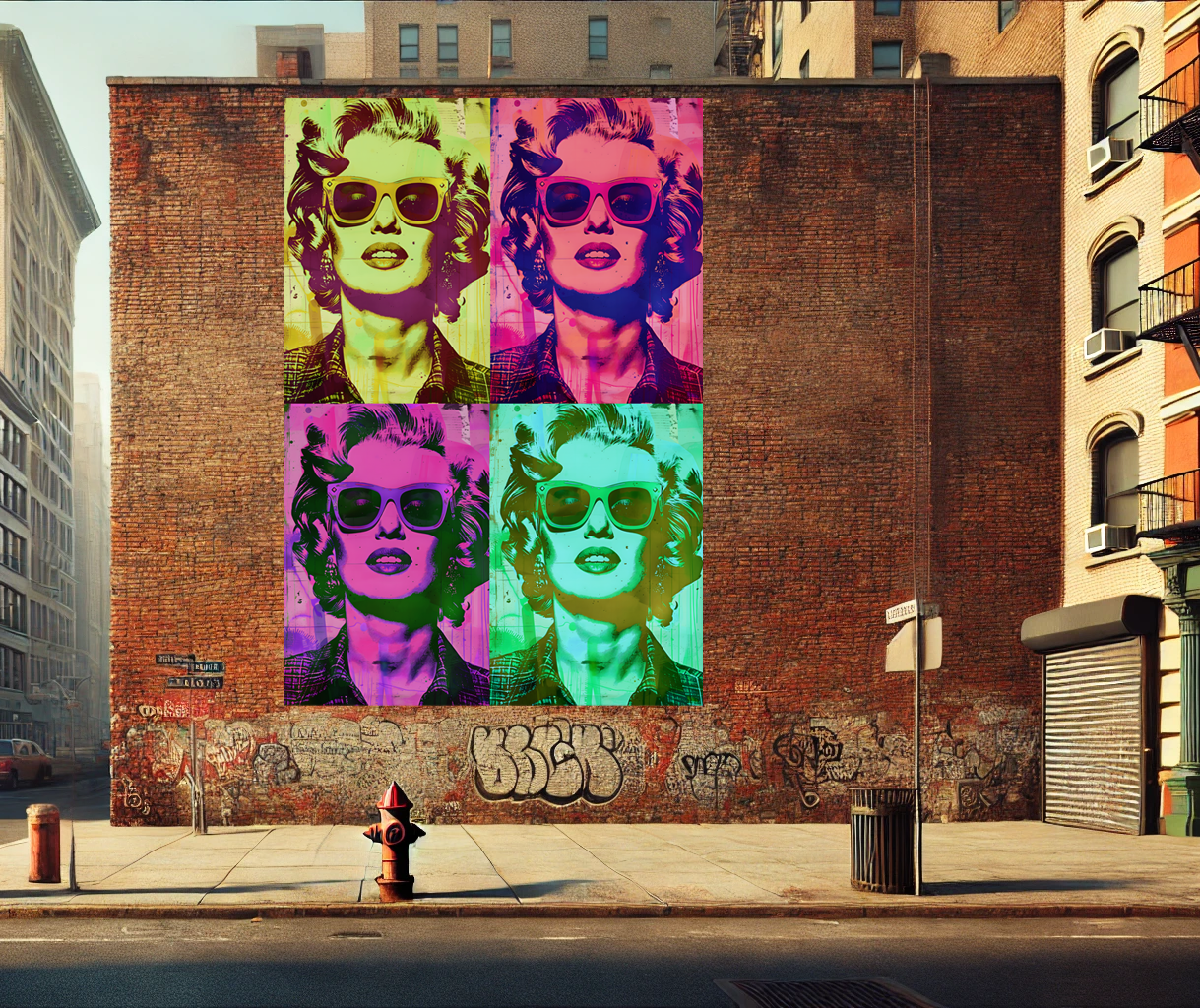 Tableau Pop Art "Marylin Pop Icône" (format rectangulaire)