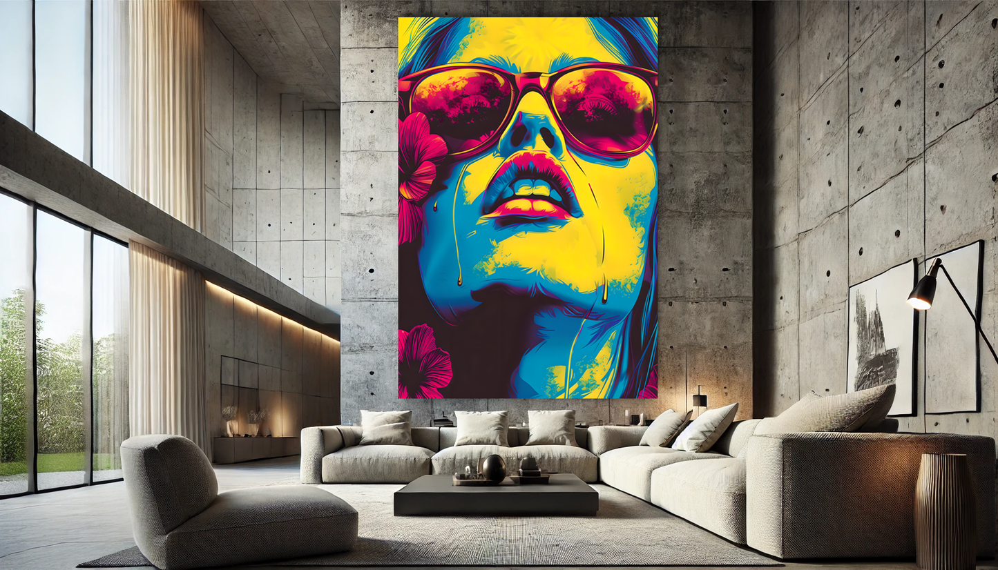 Tableau Pop Art "Tropic Heat" (format rectangulaire)