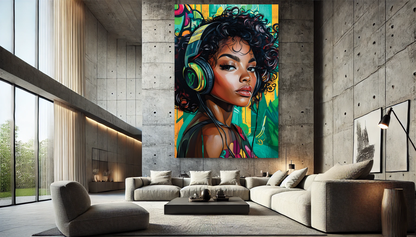 Tableau Pop Art "Urban Vibes" (format rectangulaire)