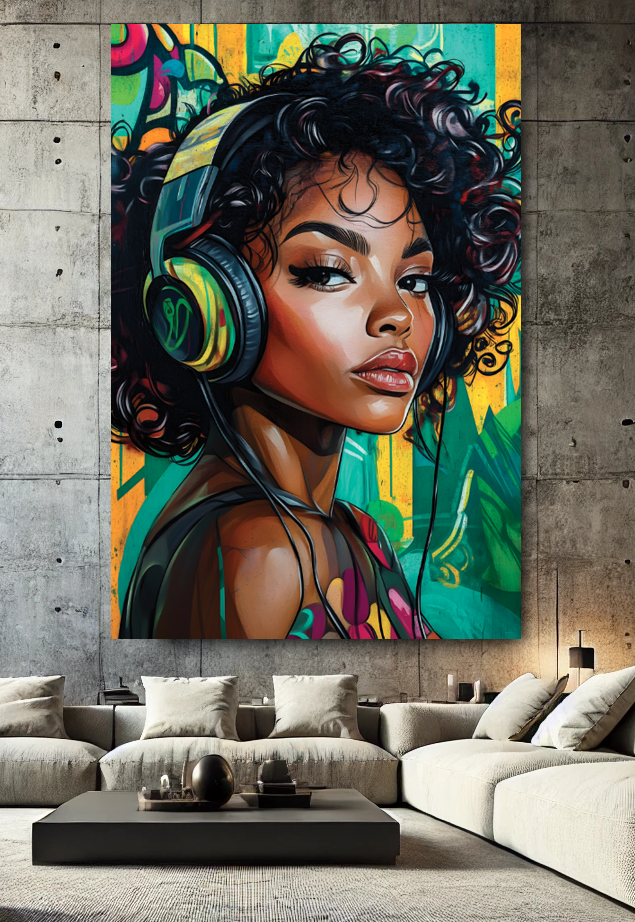 Tableau Pop Art "Urban Vibes" (format rectangulaire)