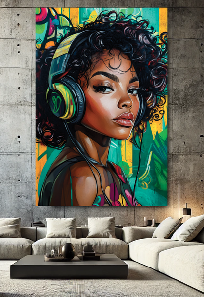 Tableau Pop Art "Urban Vibes" (format rectangulaire)